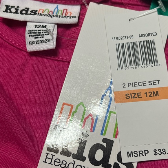Kids Headquarters 12 Mos Watermelon Top/Leggings Set NWT - Picture 3 of 6